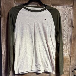 Boy’s Olive Green and White Raglan Shirt